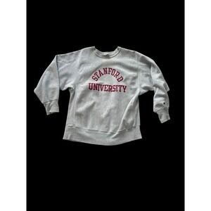Vintage 80's Stanford Sweatshirt Mens XL Gray Reverse Weave Made In USA
